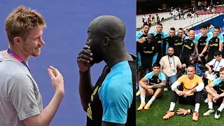 Lukaku & de Bruyne Chat Ahead of Inter Milan Final training for Champions League vs Man City