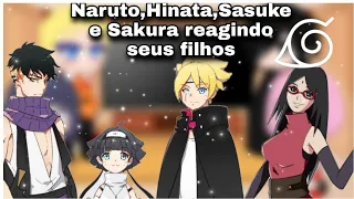 •°Naruto,Hinata,Sasuke e Sakura reagindo seus filhos°•