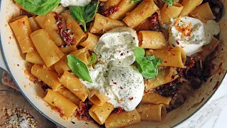 Sun-Dried Tomato and Burrata Pasta