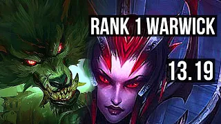WARWICK vs ELISE (JNG) | Rank 1 Warwick, 12/2/7, Legendary | JP Grandmaster | 13.19