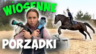 WIOSENNE PORZĄDKI 🧹Trening CAVALETTI🐴Mycie OGONKA Beliny 🌸 Czyszczę mój SPRZĘT JEŹDZIECKI🧽