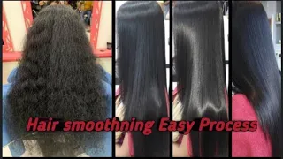 ￼ Hair smoothning at parlour step by step Hair Permanent Hair Smoothening Tutorial In Hindi