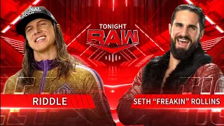 Riddle Vs Seth Rollins - WWE Raw 07/02/2022 (En Español)