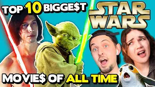 Top 10 BIGGEST Star Wars Movies Of All Time | Adults React