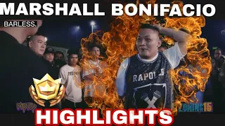 MARSHALL BONIFACIO HIGHLIGHTS( ALL 3 ROUNDS) |FLIPTOP | J- BLAQUE VS MARSHALL BONIFACIO