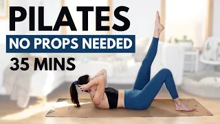 Mat Pilates Workout (35 Min Class) - No Props Needed, Total Body Pilates Flow