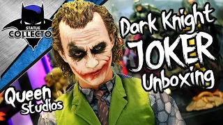 INSANE Dark Knight Ledger Joker 1/3 Scale Statue Unboxing | Queen Studios