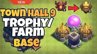 New Town Hall 9 (TH9) Trophy/Farming Base | TH9 Hybrid Base 2018 Update | Clash of Clans