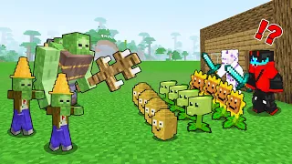 PLANTS vs ZOMBIE APOCALYPSE in Minecraft PE!