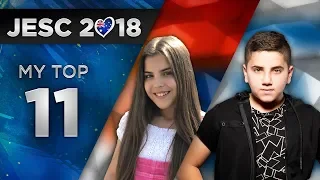 Junior Eurovision 2018 - My Top 11 (So Far) + 🇦🇺