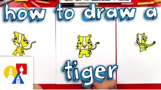 How To Draw A Cartoon Tiger