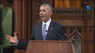 President Obama Addresses Parliament