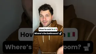 How to ask 'where is the bathroom'? in Italian 🚻 🇮🇹 #shorts
