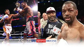 POST-FIGHT! Jamel Herring reacts to his 10th round stoppage defeat to Shakur Stevenson