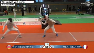 2020 135 T08 04 M F Individual Bonn GER WC RED MERTINE FRA vs KLEIBRINK GER