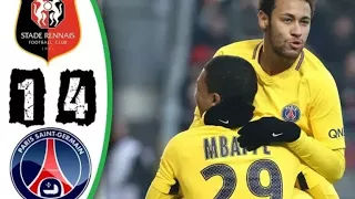 RENNES vs PSG 1-4 All goals and highlights 16 Dec 2017