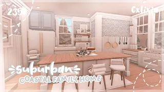 Two-Story Suburban Coastal Family Home (Interior) | Bloxburg House Build