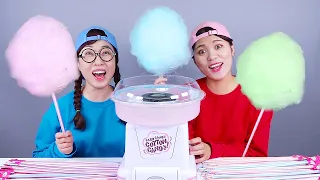 Big Giant Food Pringles Cotton Candy Mukbang DONA