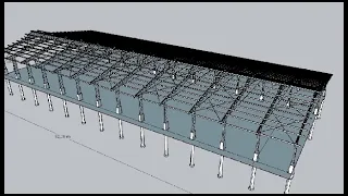 galpão para confinamento bovino... projeto em 3D