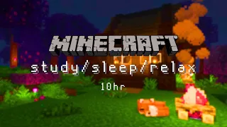 Minecraft relaxing music 10 hours - Magic Cottage -  rain sounds to study and sleep to