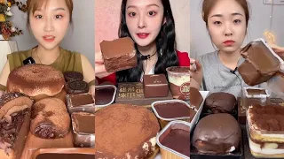 ASMR Chocolate Party Mukbang, Tiramisu, chocolava cake, Mousse Cake|| Kwai ASMR || Mukbang Shows