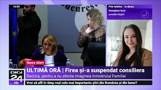 Consiliera Gabrielei Firea s-a suspendat din minister pe durata anchetei