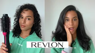 REVLON ONE STEP BLOW-DRY | Thick Curly Hair Review | Sharlene Radlein