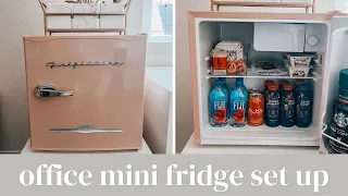 Office Snack Area | Mini Fridge Set Up | Home Office Update