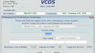 VW Can Gateway Long coding NOT AVAILABLE  - 7N0 907 530 L 7N0907530L Recode