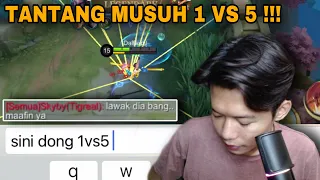 KETIKA FANNY GUA HAUS KILL AUTO TANTANG MUSUH 1 VS 5 !! MUSUH SAMPAI KESEL !!