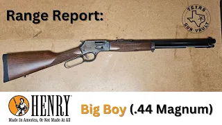 Range Report: Henry Big Boy Lever Action Rifle (.44 Magnum)