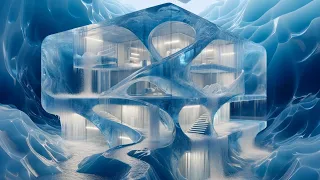 Palace Under the Ice #aiart #dalle3 #architecture #interiordesign