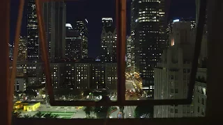 DOWNTOWN LOS ANGELES City View Night - Relaxing Video w/City Sounds