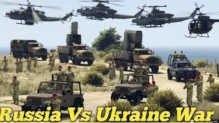 Russia vs Ukraine war | Russian Military Army convoy destroyed by Ukraine Helicopters | Gta 5