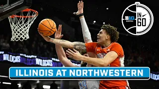 Illinois at Northwestern | Jan. 24, 2024 | B1G Basketball in 60