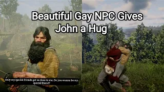 The Beautiful Gay NPC of Butcher Creek Gives John a Hug (Full Video) - Red Dead Redemption 2