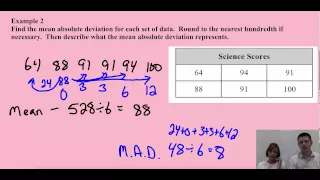 Mean Absolute Deviation Lesson   Video