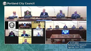 Portland City Council Meeting AM Session 05/17/23