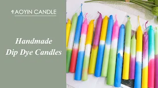 Handmade Dip Dye Candles For a Gift To Your Lover