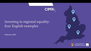 Investing in regional equality: four English examples (webinar)