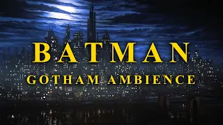 BATMAN (1989) Gotham Ambience, Rain and Soundtrack | One hour Ambient