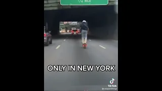 Electric scooter on a highway  60Mph