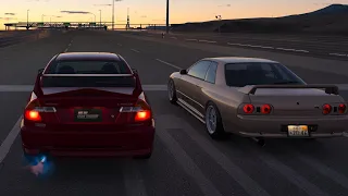 Gran Turismo 7 - Built Big Turbo EVO vs FAST Built R32 GT-R! Drag and Roll Race!