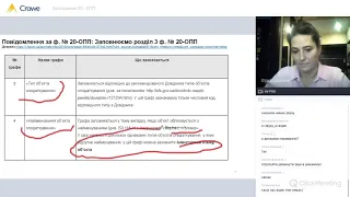 Повідомлення за ф 20 ОПП: коли та як подавати. ВЕБІНАР