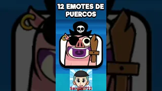 TODOS los EMOTES de PUERCOS 🐷 12 emotes de cerdos! #shorts #clashroyale