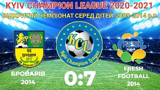 KCL 2020-2021 Броварія - Fresh Football 0:7 2014