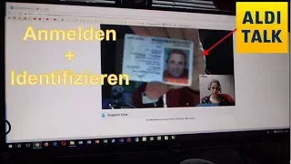 ☎️ Aldi Talk Registrierung und Identifizieren PC Browser Webcam