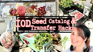 How to use IOD SEED CATALOG transfer with thrift flips~*transfer hacks & tips to create magic!***