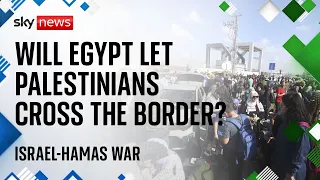 Israel-Hamas war: Egypt border crossing stops Palestinians from escaping Gaza