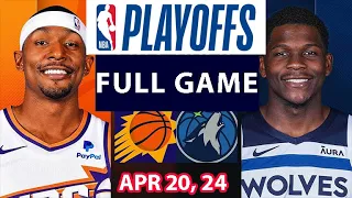 Minnesota Timberwolves Vs Phoenix Suns Full Game Highlights | April 20, 2024 | NBA Play off